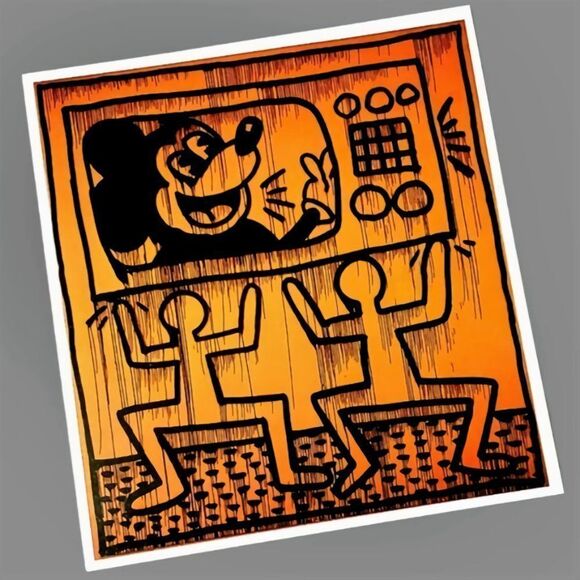 Keith Haring Mickey Mouse Pop Art Print - Picture 1 of 1